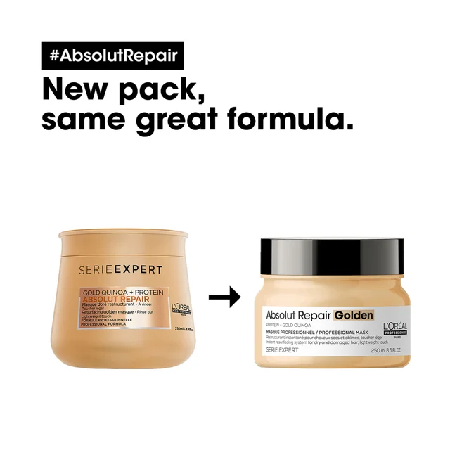 L'Oréal Professionnel SERIE EXPERT Absolut Repair Golden Resurfacing Mask 250ml