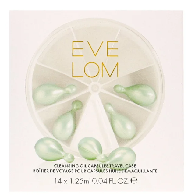 EVE LOM Cleanse Cleansing Oil Capsules Travel Case 14 x 1.25ml Capsules