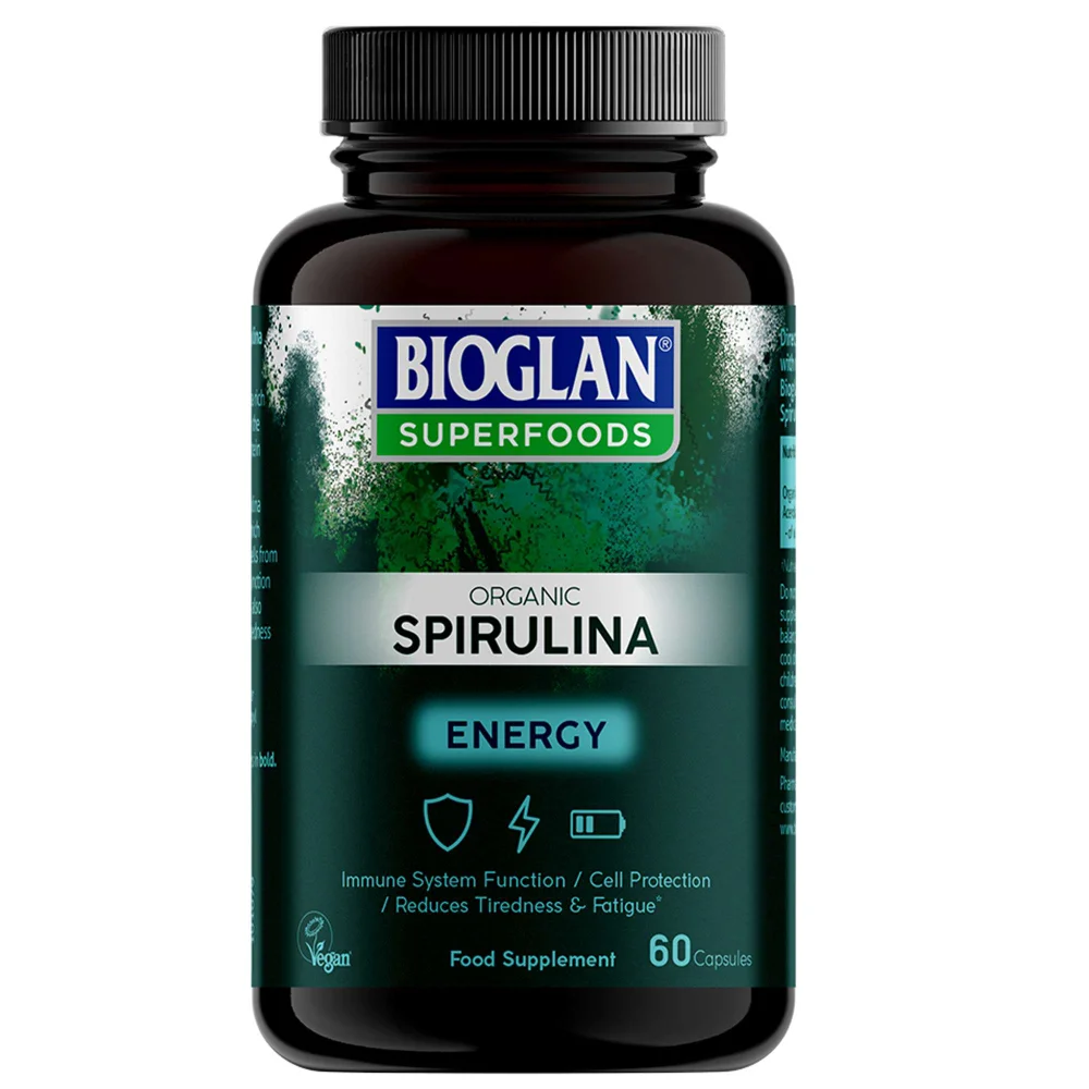 Bioglan Super Foods Organic Spirulina Capsules x 60 Image 1
