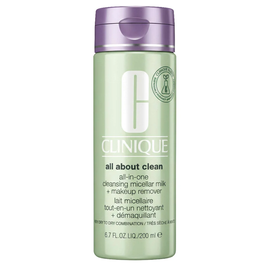 Clinique All About Clean All-In-One Cleansing Micellar Milk + Makeup Remover Very Dry to Dry Combination 200ml Image 1