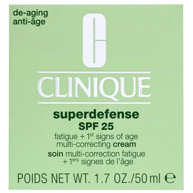 Clinique Superdefense Fatigue + 1st Signs of Age Multi-Correcting Cream for Very Dry to Dry Combination Skin SPF25 50ml