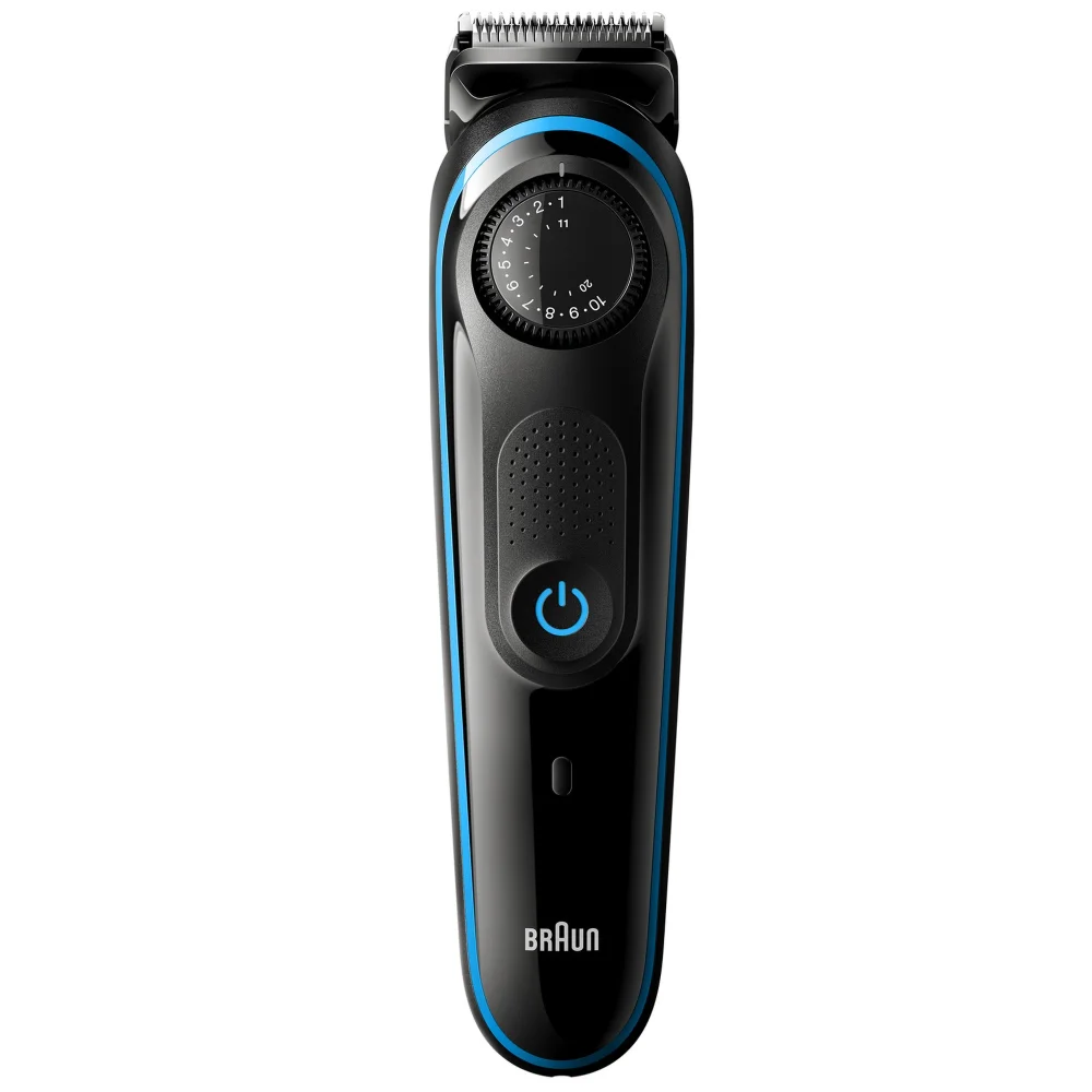 Braun Beard Trimmer BT3240 with Precision Dial, 2 Combs and Gillette Fusion5 ProGlide Razor Image 1