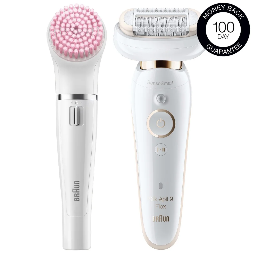 Braun Silk-épil Epilators Silk-épil 9 Flex 9100 Beauty Set Wet & Dry Epilator with 9 Extras including Braun FaceSpa Image 1