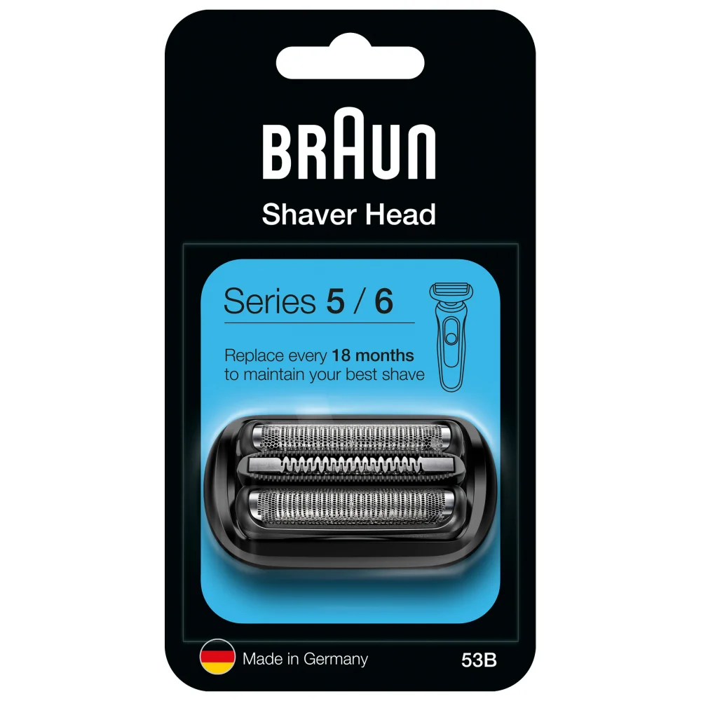 Braun Replacement Heads Series 5&6 Cassette 53B Black Image 1