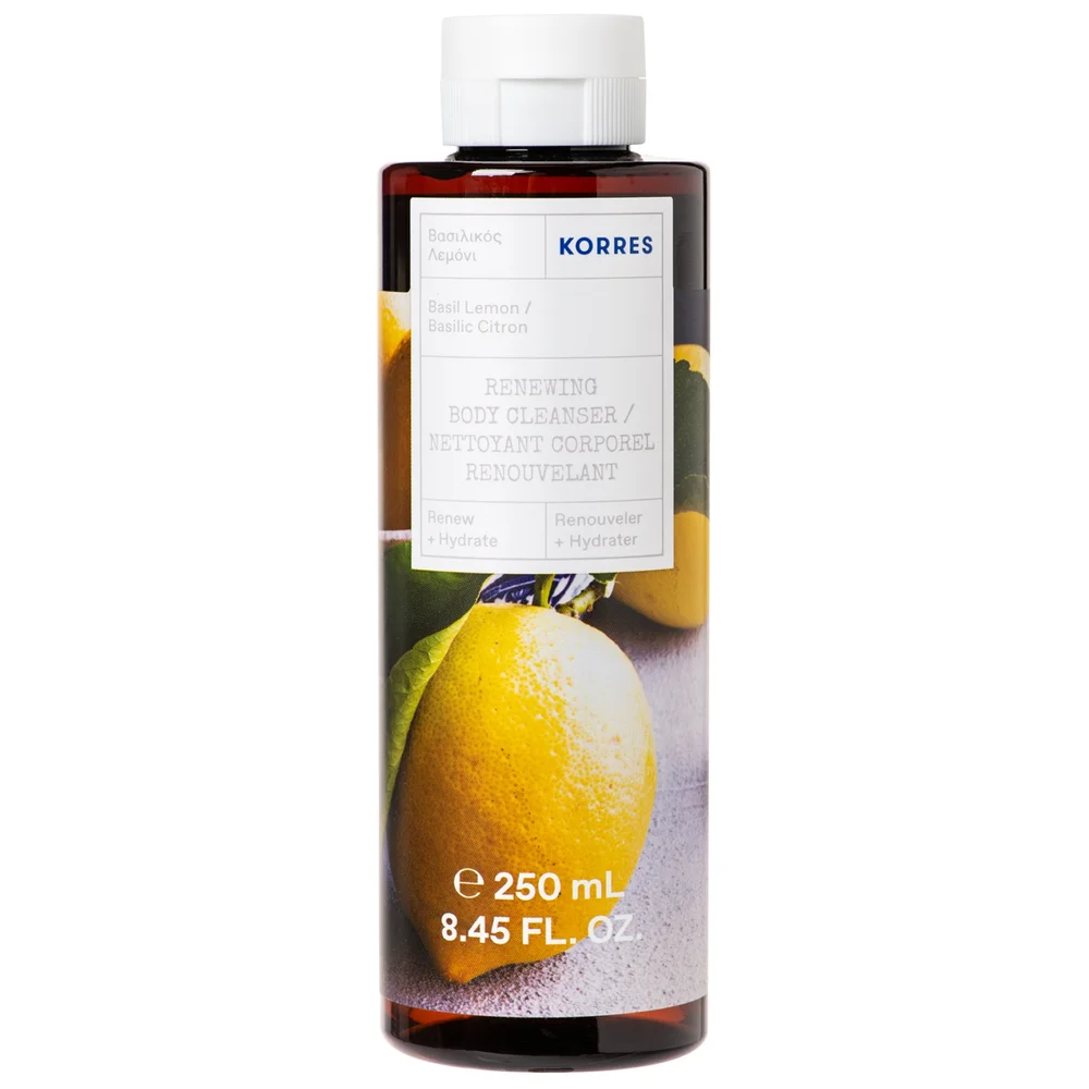 KORRES Basil Lemon Renewing Body Cleanser 250ml Image 1