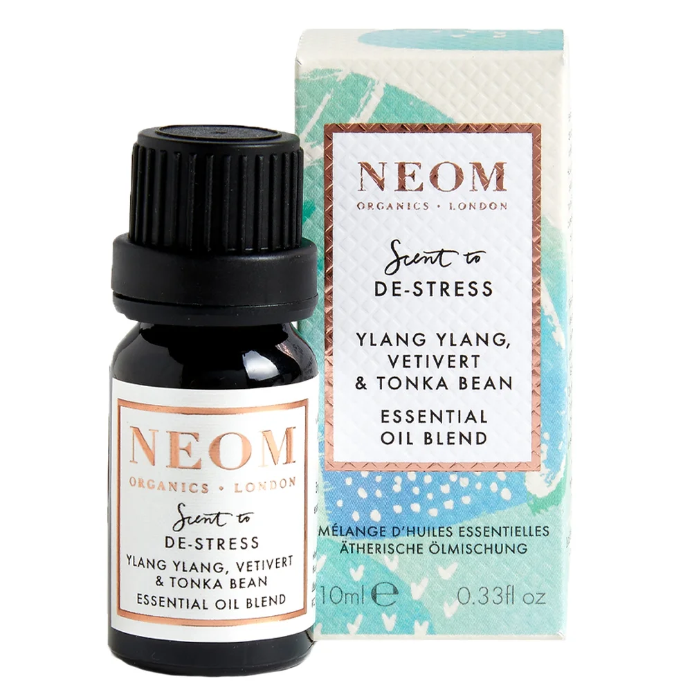 Neom Wellbeing London Scent To De-Stress Ylang Ylang, Vetivert & Tonka Bean Essential Oil Blend 10ml Image 1