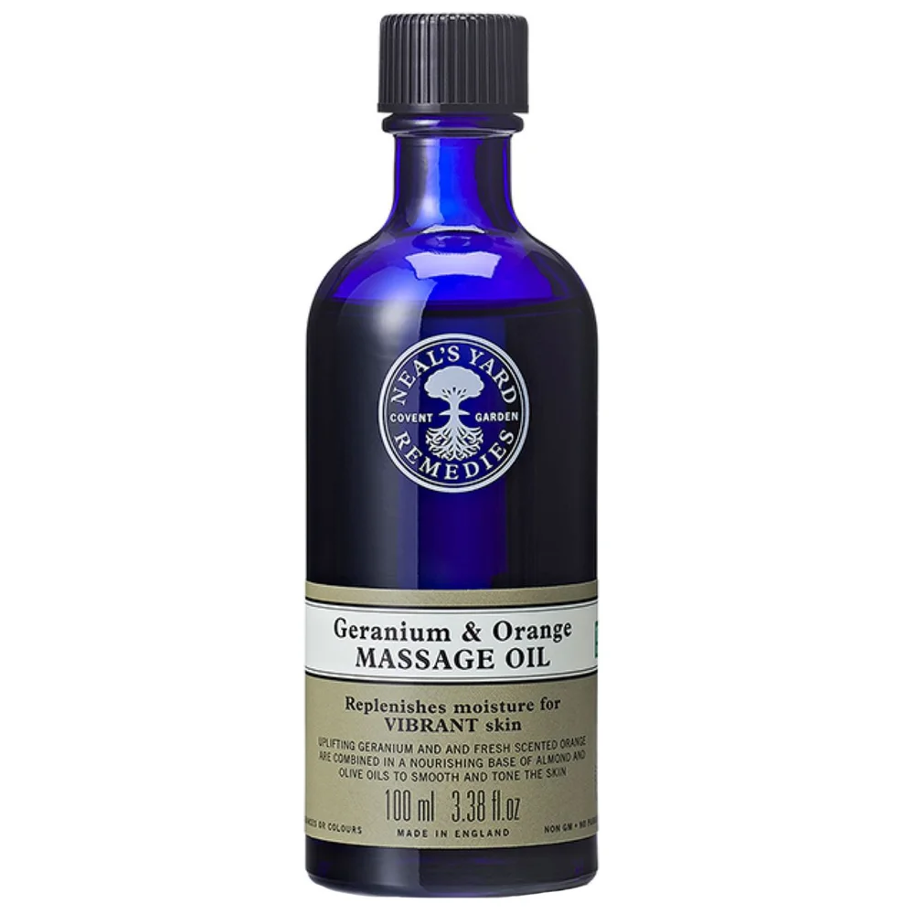 Neal's Yard Remedies Massage Oils Geranium & Orange Massage Oil 100ml Image 1