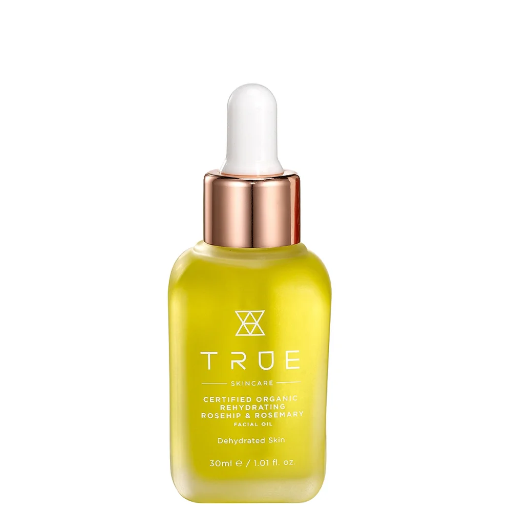 True Skincare Facial Oils & Moisturisers Certified Organic Rehydrating Rosehip & Rosemary Facial Oil 30ml Image 1