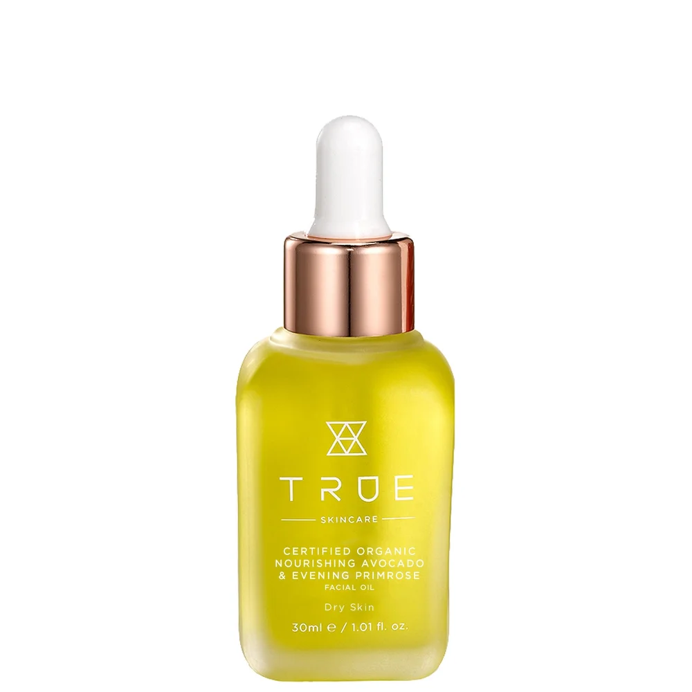 True Skincare Facial Oils & Moisturisers Certified Organic Nourishing Avocado & Evening Primrose Facial Oil 30ml Image 1
