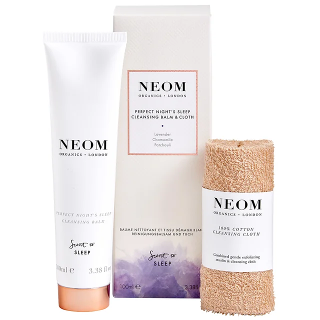 Neom Wellbeing London Scent To Sleep Perfect Night's Sleep Cleansing Balm & Cloth 100ml