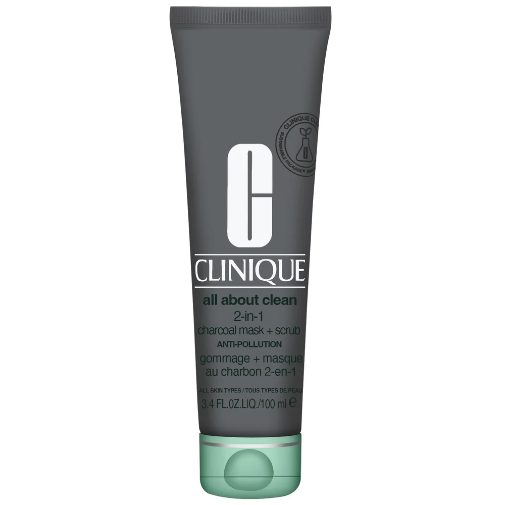 Clinique Cleansers & Makeup Removers All About Clean 2-In-1 Charcoal Mask + Scrub 100ml Image 1