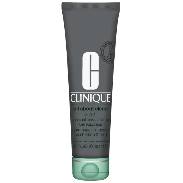Clinique Cleansers & Makeup Removers All About Clean 2-In-1 Charcoal Mask + Scrub 100ml