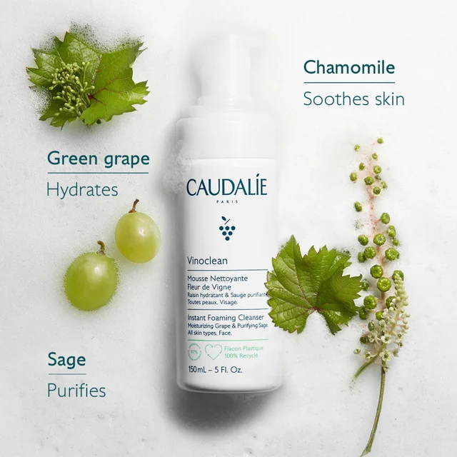 Caudalie Vinoclean Gentle Foam Cleanser 50ml
