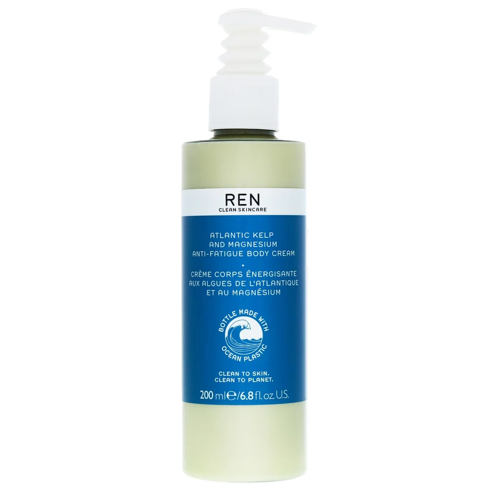 REN Clean Skincare Body Ocean Plastic Edition Atlantic Kelp and Magnesium Anti-Fatigue Body Cream 200ml / 6.8 fl.oz. Image 1