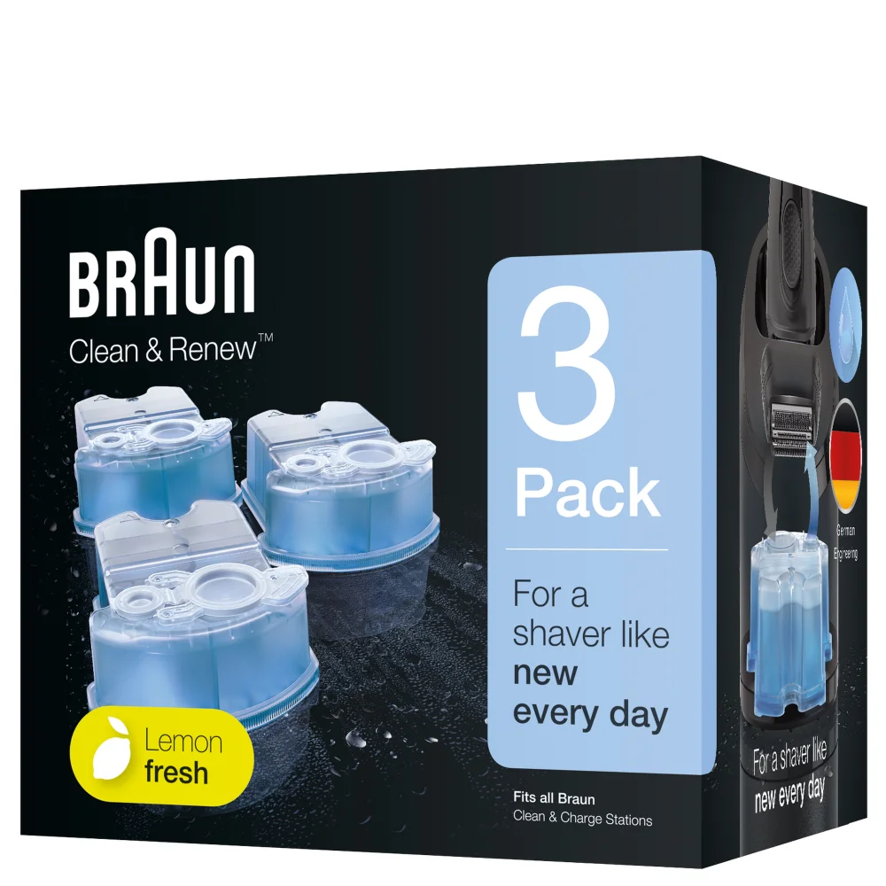 Braun Accessories Clean & Charge Cartridge 3 Pack Image 1