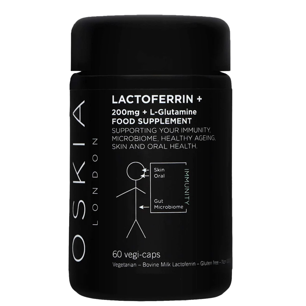 Oskia Supplements Lactoferrin + L-Glutamine Capsules x 60 Image 1