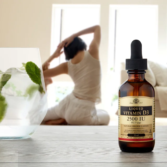 Solgar Vitamins Liquid Vitamin D3 2500 IU (62.5 µg) Natural Orange Flavour 59ml