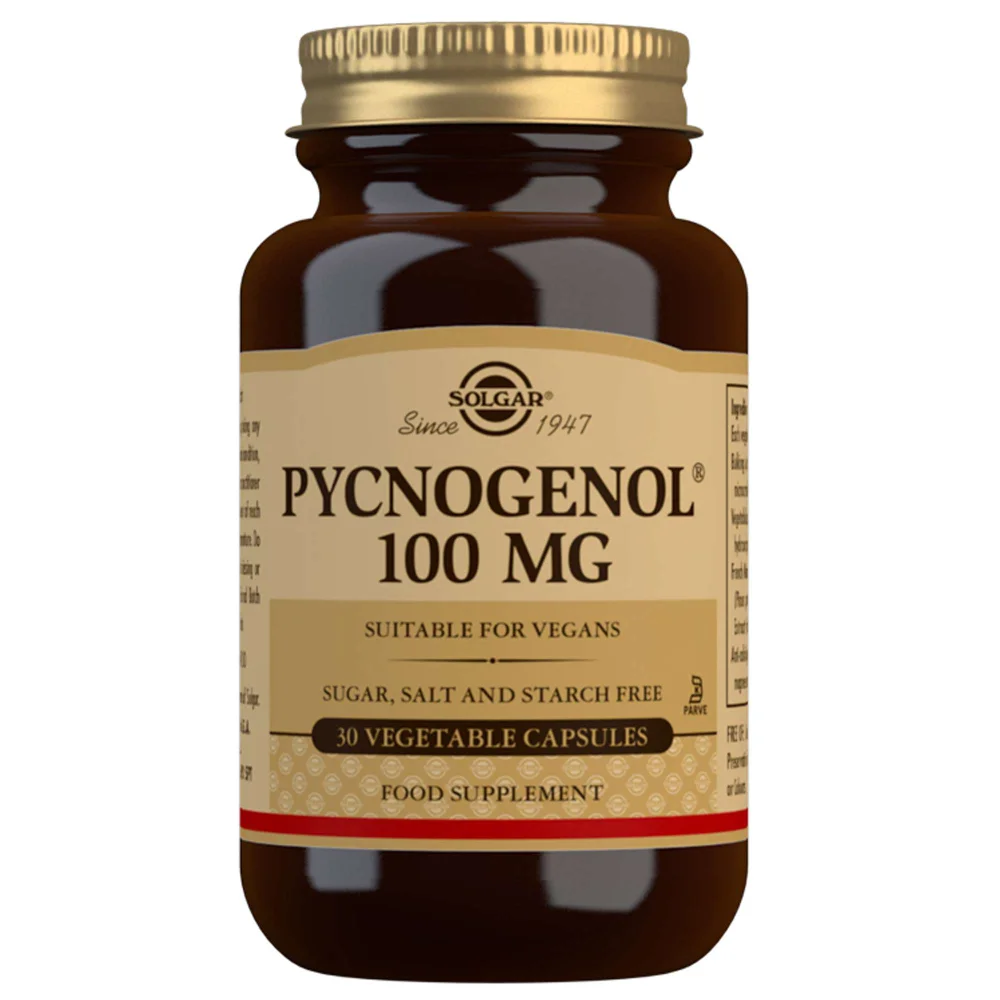 Solgar Antioxidants Pycnogenol 100mg Vegetable Capsules x 30 Image 1