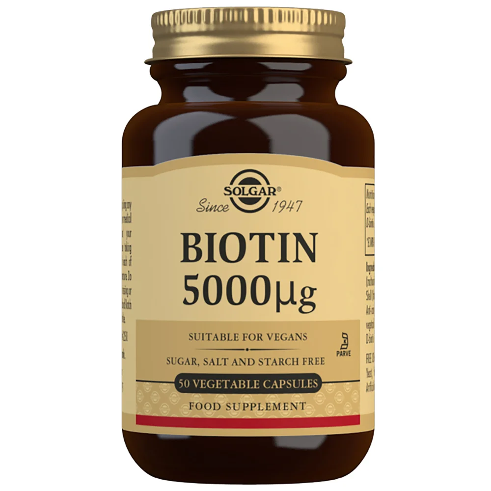 Solgar Vitamins Biotin 5000µg Vegetable Capsules x 50 Image 1