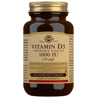 Solgar Vitamins Vitamin D3 1000 IU (25 µg) Chewable Tablets x 100