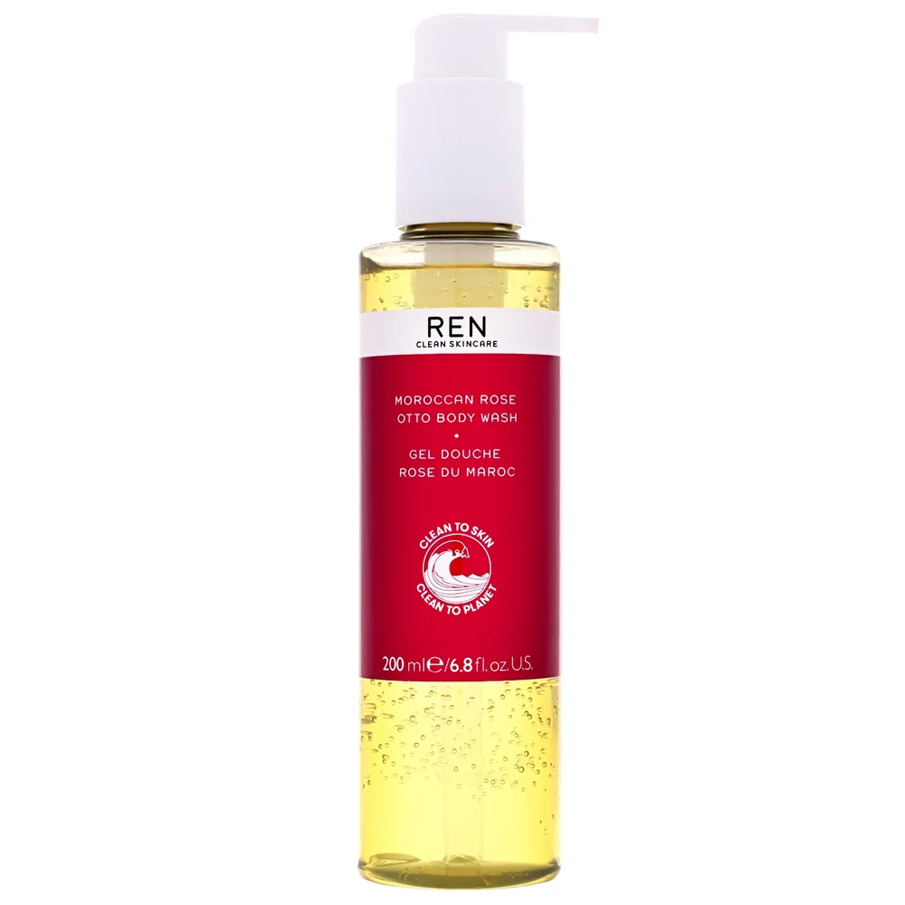 REN Clean Skincare Bath Moroccan Rose Otto Body Wash All Skin Types 200ml / 6.8 fl.oz. Image 1