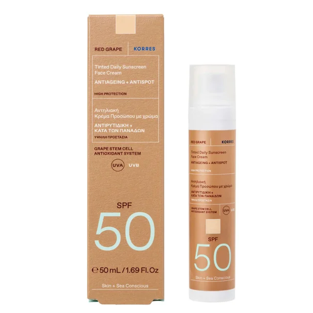 KORRES Red Grape Tinted Face Sunscreen SPF50 50ml
