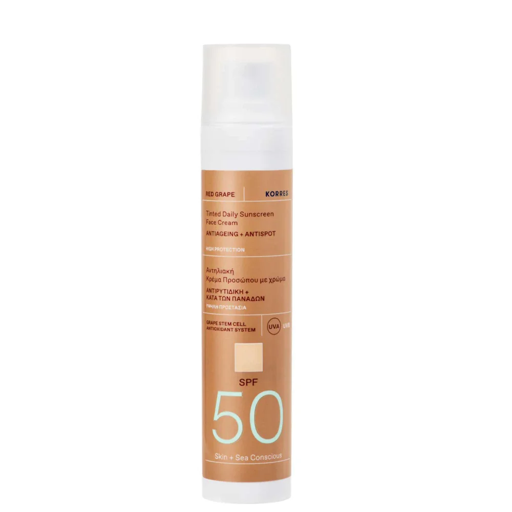 KORRES Red Grape Tinted Face Sunscreen SPF50 50ml Image 1