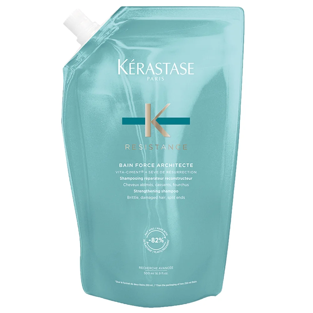 Kérastase Resistance Bain Force Architecte: Shampoo Refill Pouch 500ml Image 1