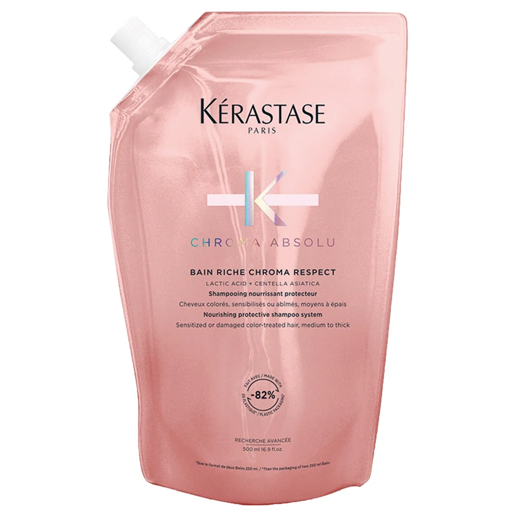 Kérastase Chroma Absolu Bain Riche Chroma Respect: Nourishing Protective Shampoo System Refill Pouch 500ml Image 1