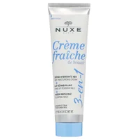 Nuxe Crème Fraîche de Beauté 3-in-1, 48h Moisturizing Cream, Make-Up Remover Milk, Plumping Mask 100ml