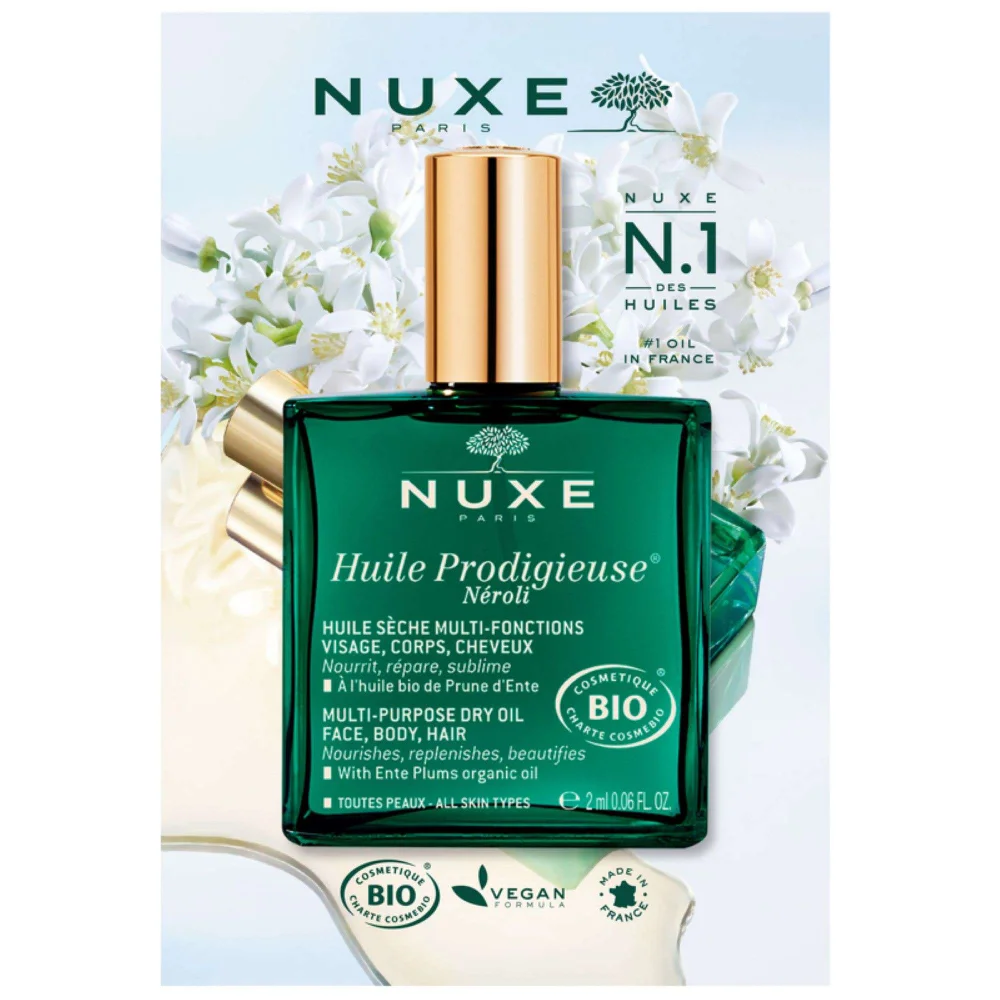 Sample NUXE Huile Prodigieuse Néroli Multi-Purpose Dry Oil for Face, Body & Hair 2ml Image 1