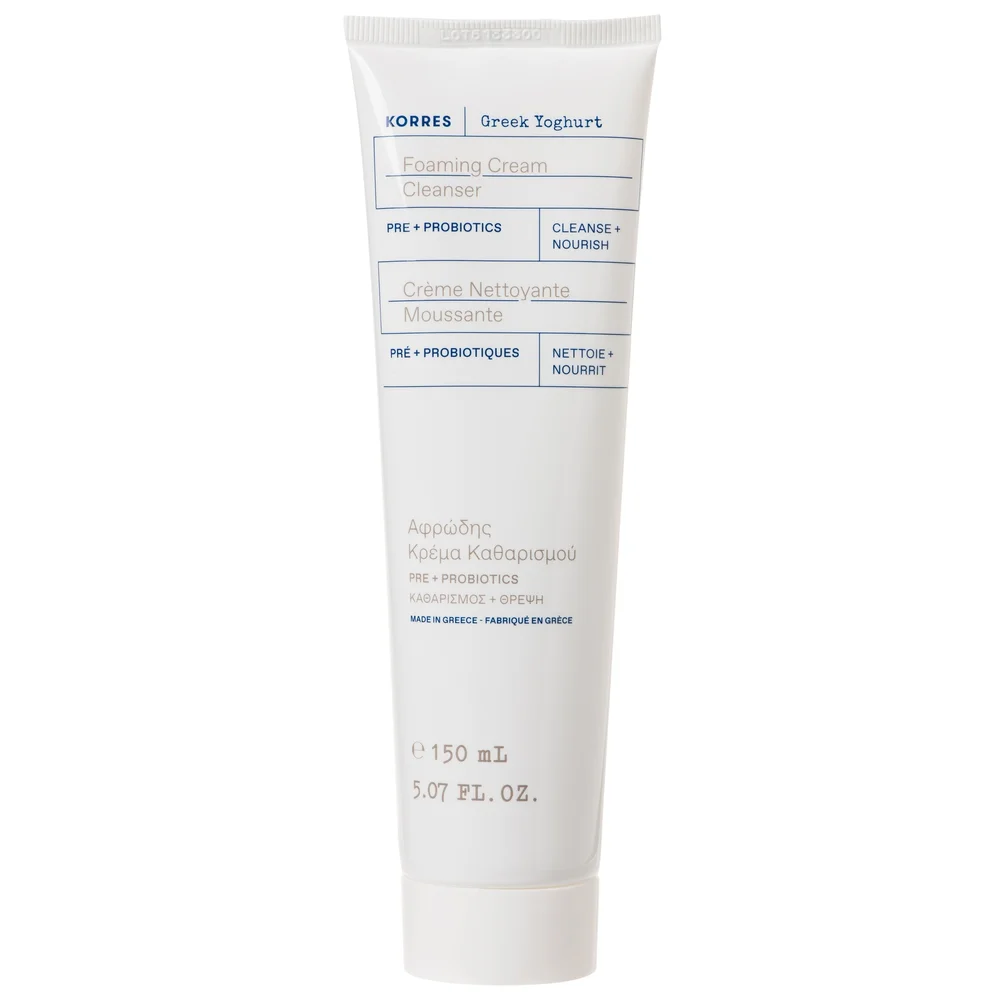 KORRES Face Care Greek Yoghurt Foaming Cream Cleanser Pre + Probiotics 150ml Image 1