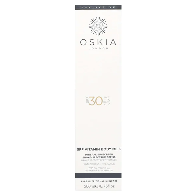 Oskia Vitamin Body Milk SPF30 200ml