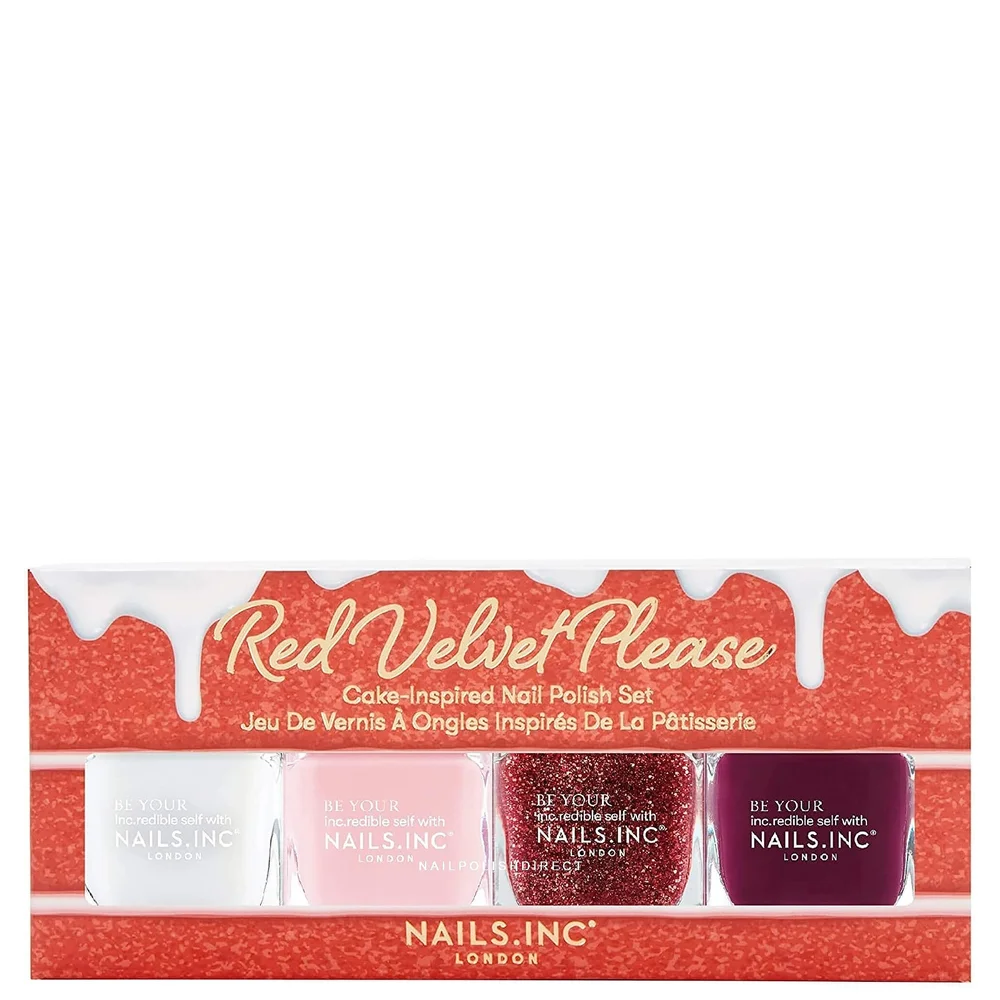NAILS.INC Nail Polish Quad Red Velvet Dreams Image 1
