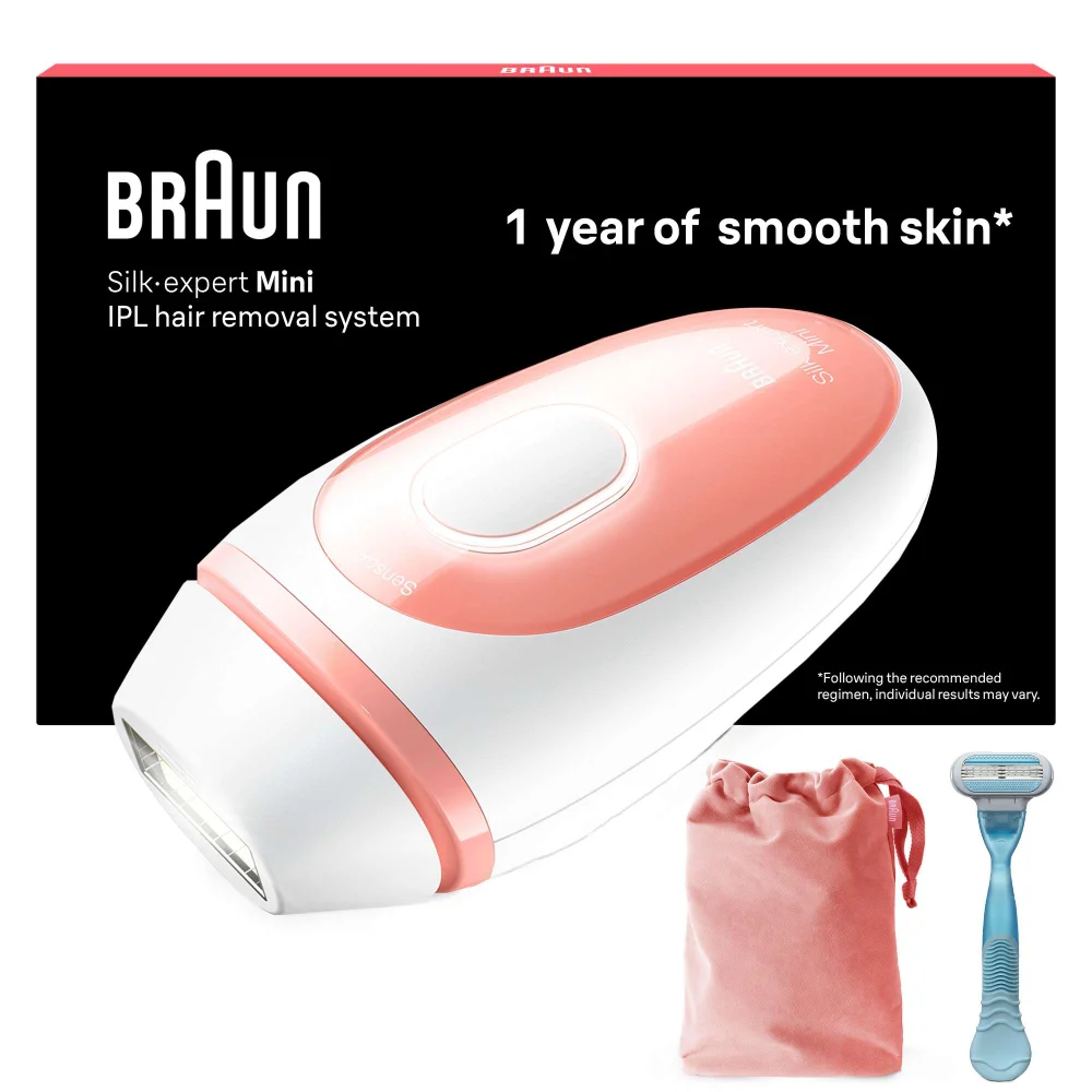 Braun IPL Silk-expert Mini PL1014 IPL with 2 Extras: Venus Smooth Razor & Travel Pouch Image 1