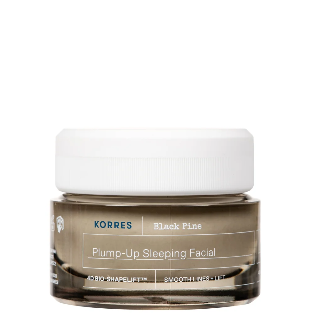 KORRES Black Pine 4D BioShapeLift Plump-up Sleeping Facial 40ml Image 1