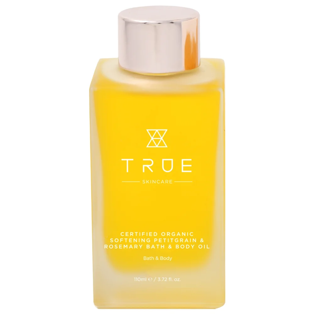 True Skincare Bath & Body Certified Organic Softening Petitgrain & Rosemary Bath & Body Oil 110ml Image 1