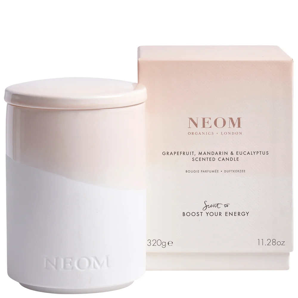 Neom Wellbeing London Scent To Boost Your Energy Grapefruit, Mandarin & Eucalyptus Scented Candle 320g Image 1