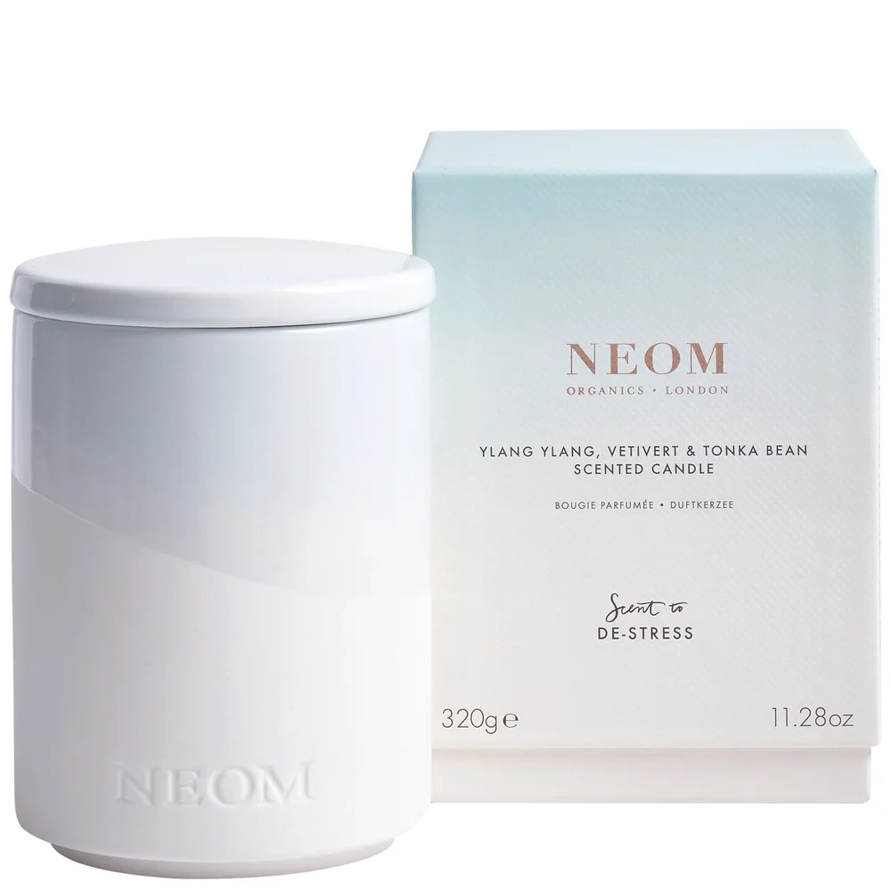 Neom Wellbeing London Scent To De-Stress Ylang Ylang, Vetivert & Tonka Bean Scented Candle 320g Image 1