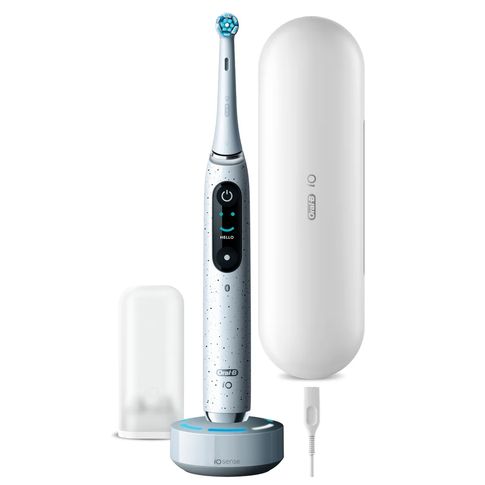 Oral-B iO 10 Stardust White Electric Toothbrush with Charging Travel Case Image 1