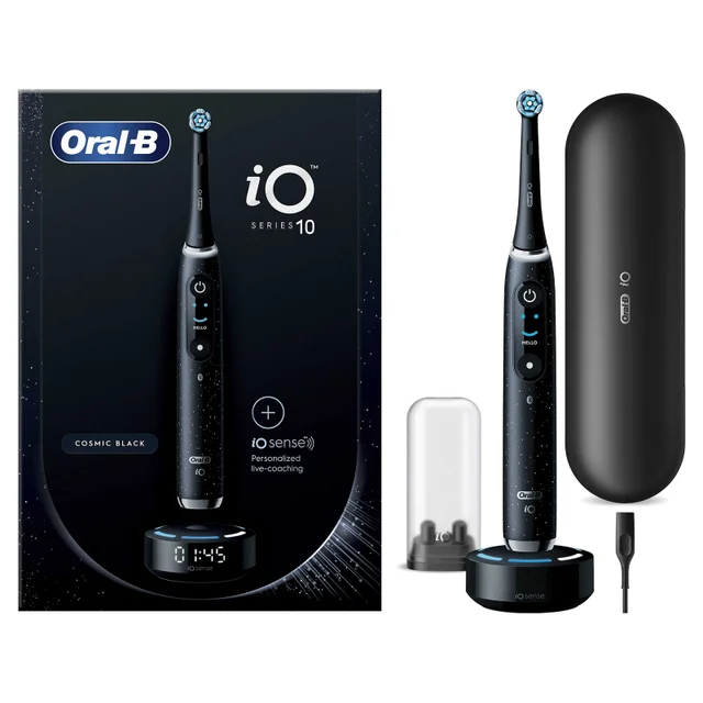 Oral-B iO10 Cosmic Black Electric Toothbrush with Charging Travel Case