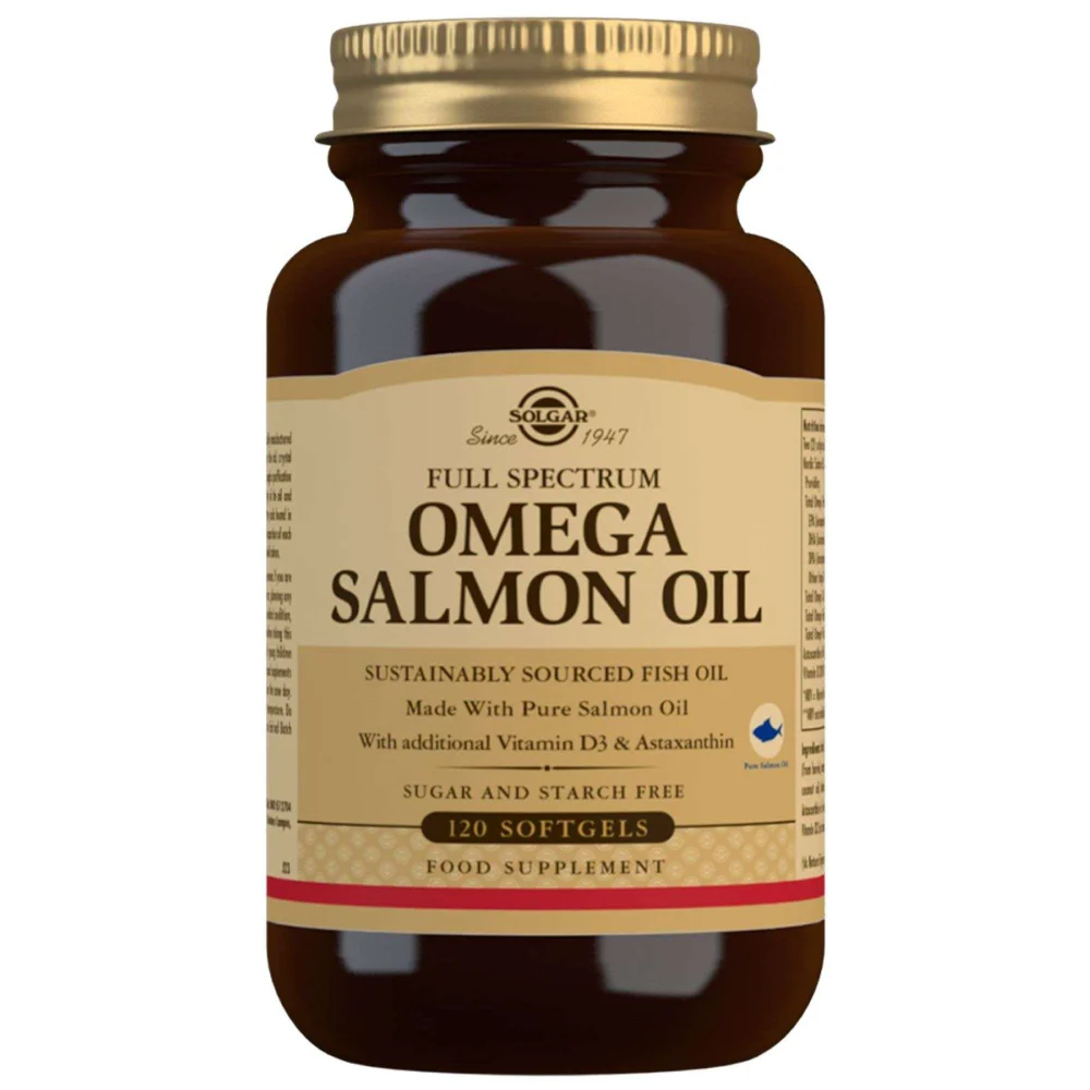 Solgar Omegas & Fatty Acids Full Spectrum Omega Salmon Oil x 120 Image 1