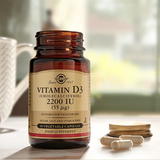 Solgar Vitamin D3 (Cholecalciferol) 2200 IU (55 µg) Vegetable Capsules x 50