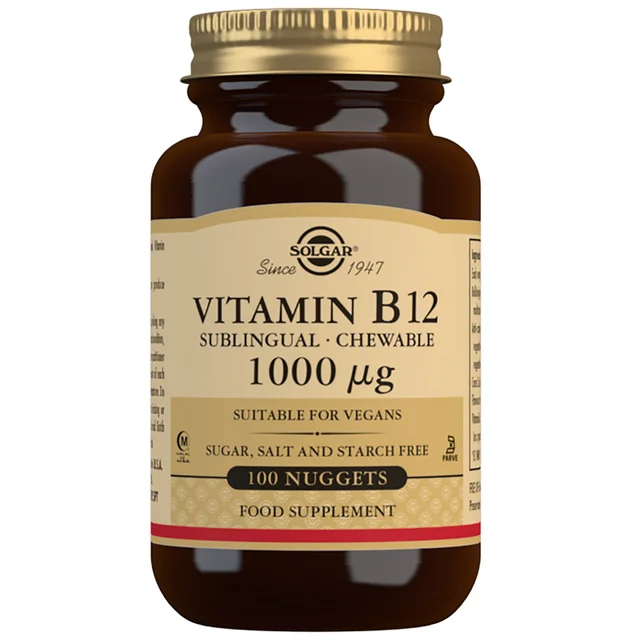 Solgar Vitamins Vitamin B12 1000 µg Sublingual - Chewable Nuggets x 100