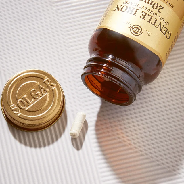 Solgar Gentle Iron (Iron Bisglycinate) 20 mg Vegetable Capsules x 90