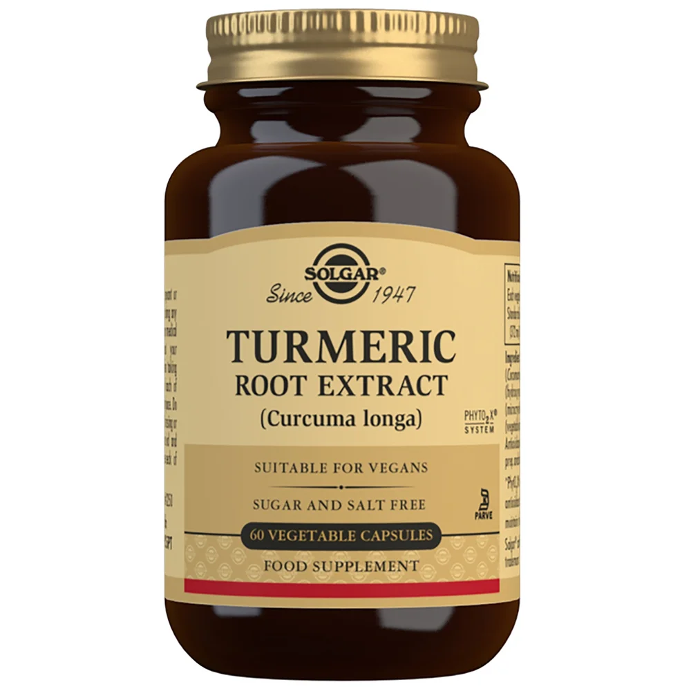 Solgar Botanical & Herb Turmeric Root Extract Vegetable Capsules x 60 Image 1