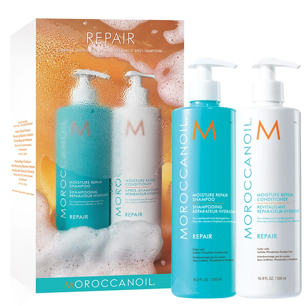 Moroccanoil Gifts & Sets Moisture Repair Shampoo & Conditioner 500ml Duo (Worth £71.40) Image 1