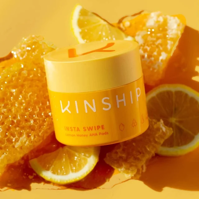 Kinship Acne Treatments Insta Swipe Lemon Honey AHA Pads x 45
