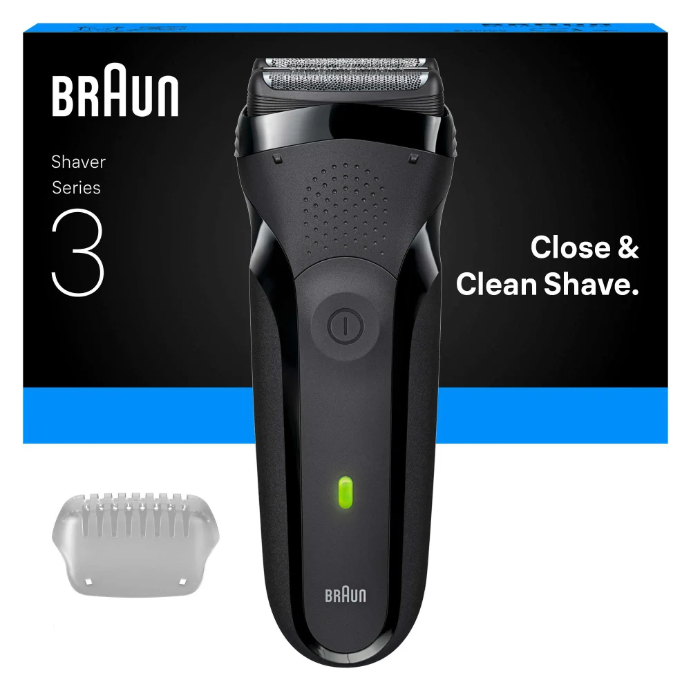 Braun Series Shavers Series 3 300s Electric Shaver with 3 Flexible Blades Image 1