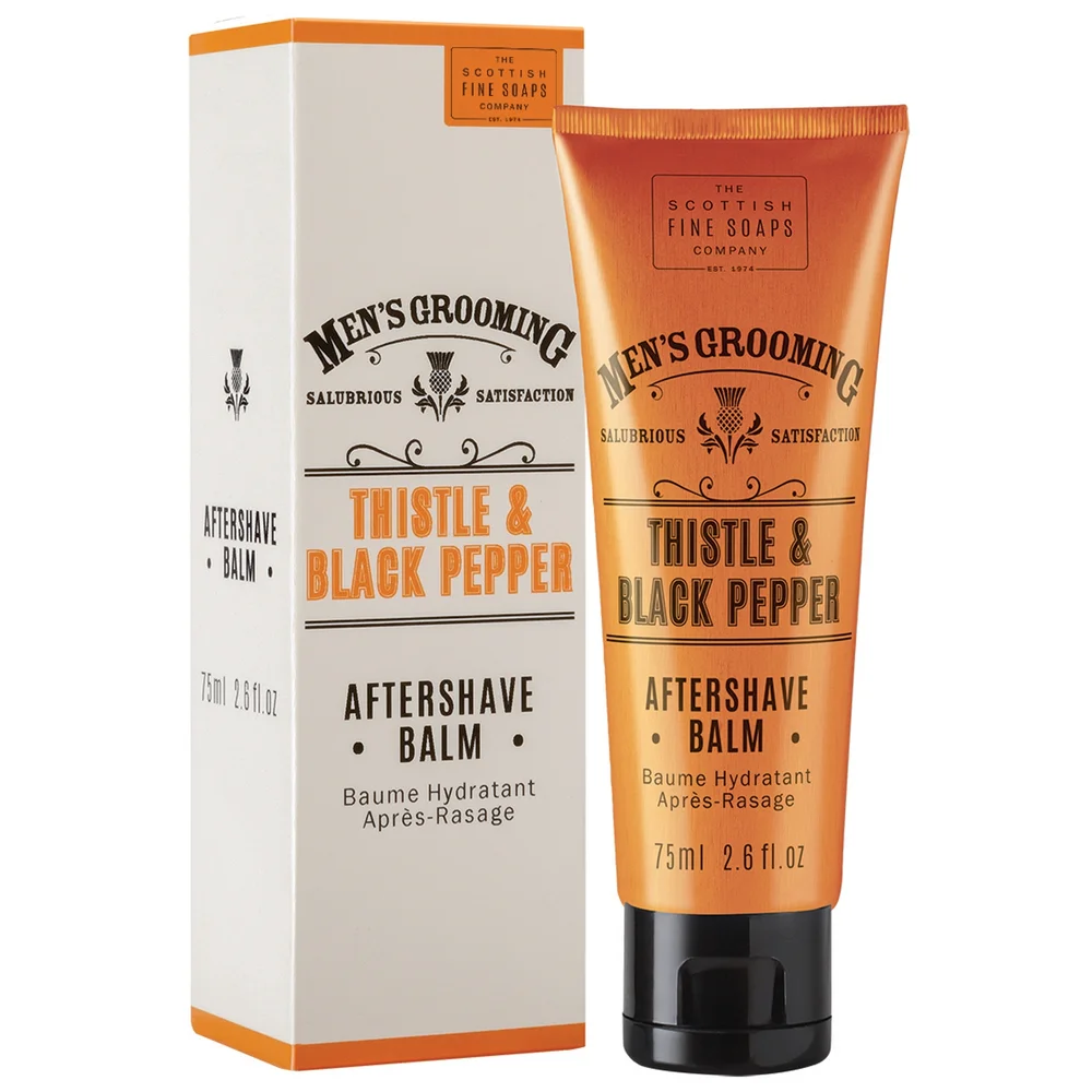 Scottish Fine Soaps Company Men's Grooming Thistle & Black Pepper Aftershave Balm 75ml Image 1